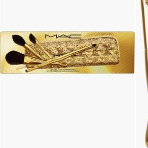 MAC Gold brush set. With original box and case. Never open or used